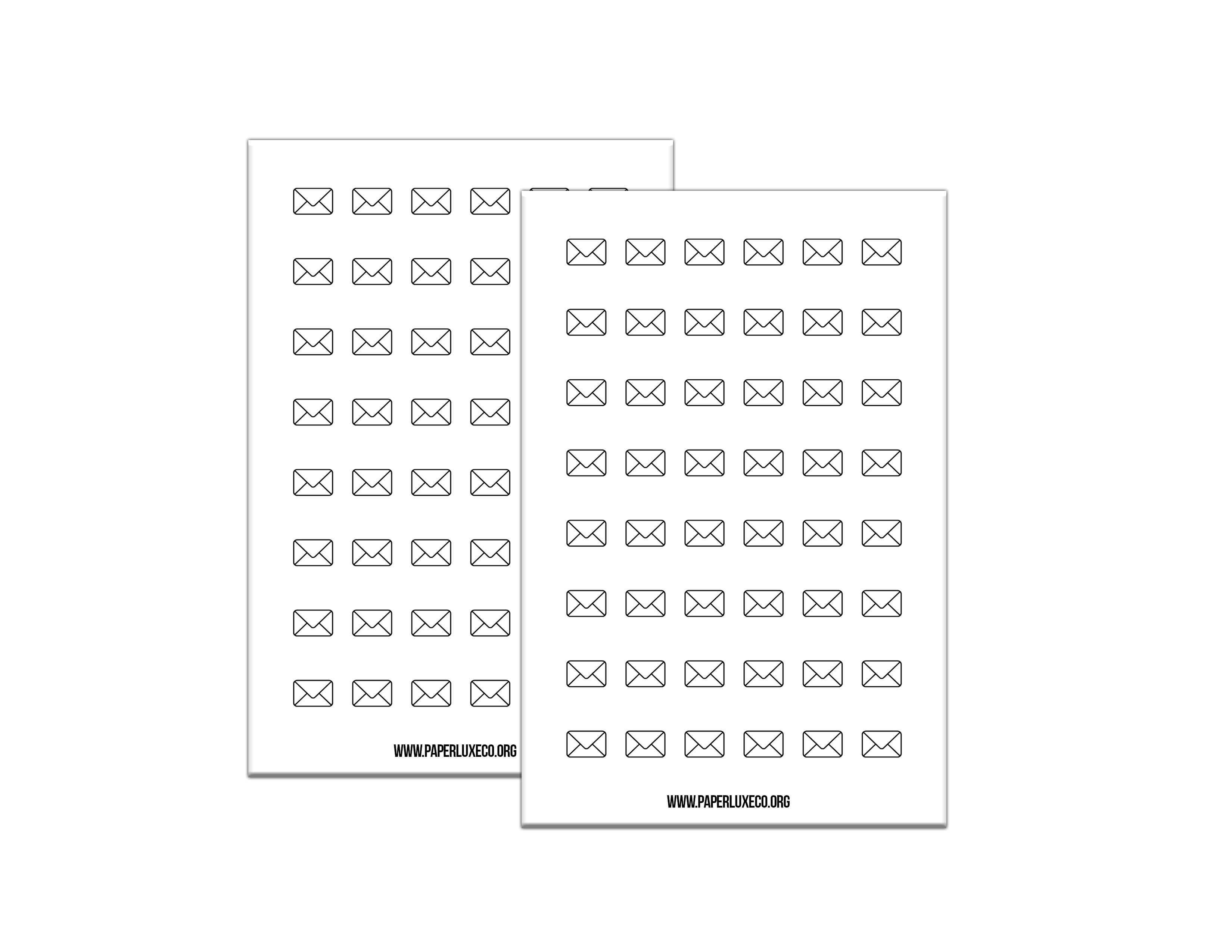 Mail icon sticker sheet