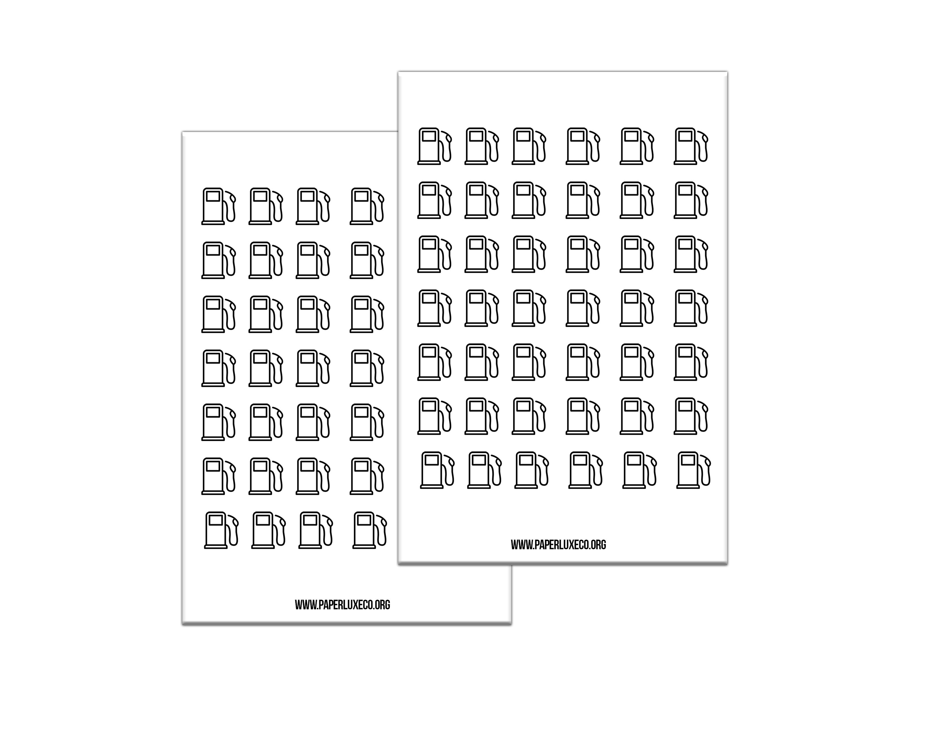 Gas Icon Sticker Sheets