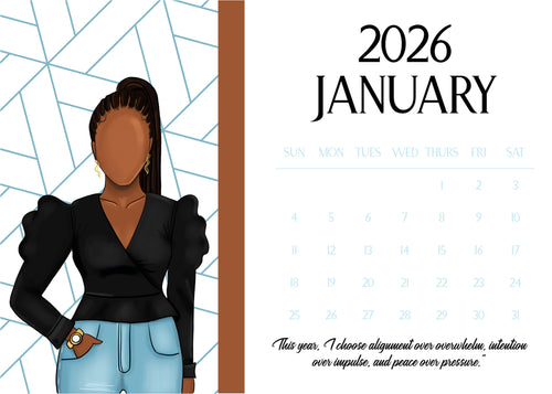 2026 Desk Calendar with Easel
